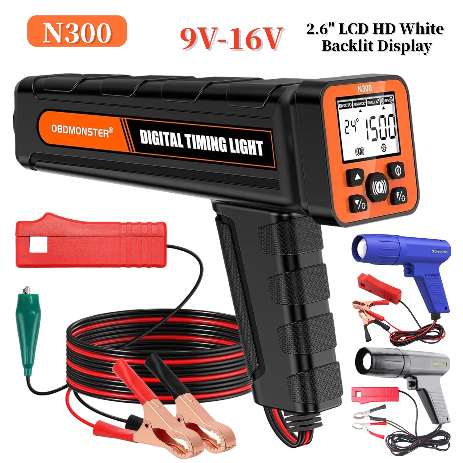 Timing Light Gun - Luz de sincronización automotriz de 12V,