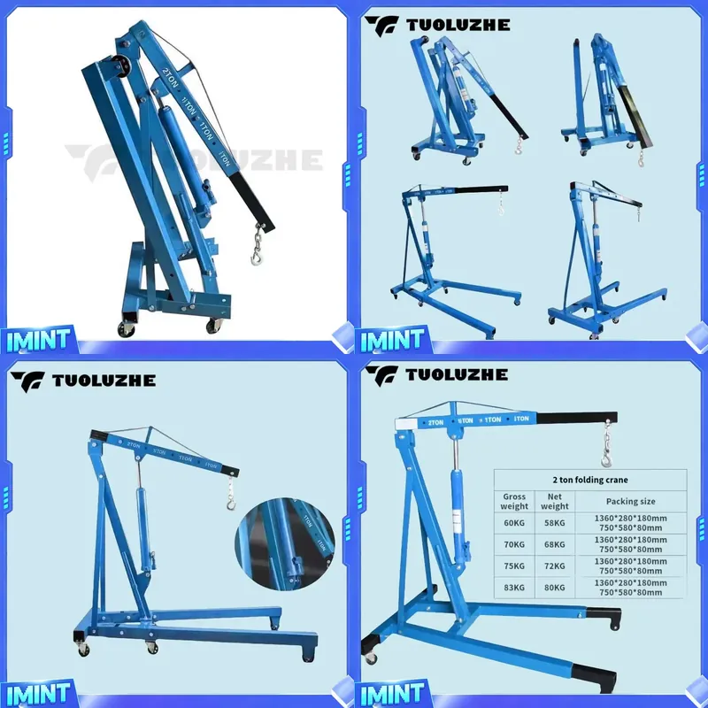 Car Lift - Grúa Hidráulica Plegable de 2 Toneladas