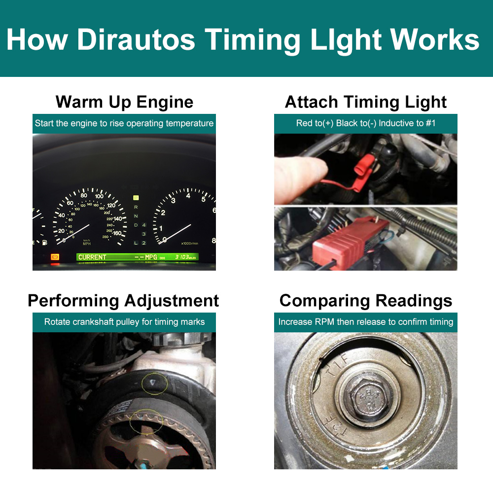 Probador de batería de 12V/luz - Timing Light Gun reseña y precio